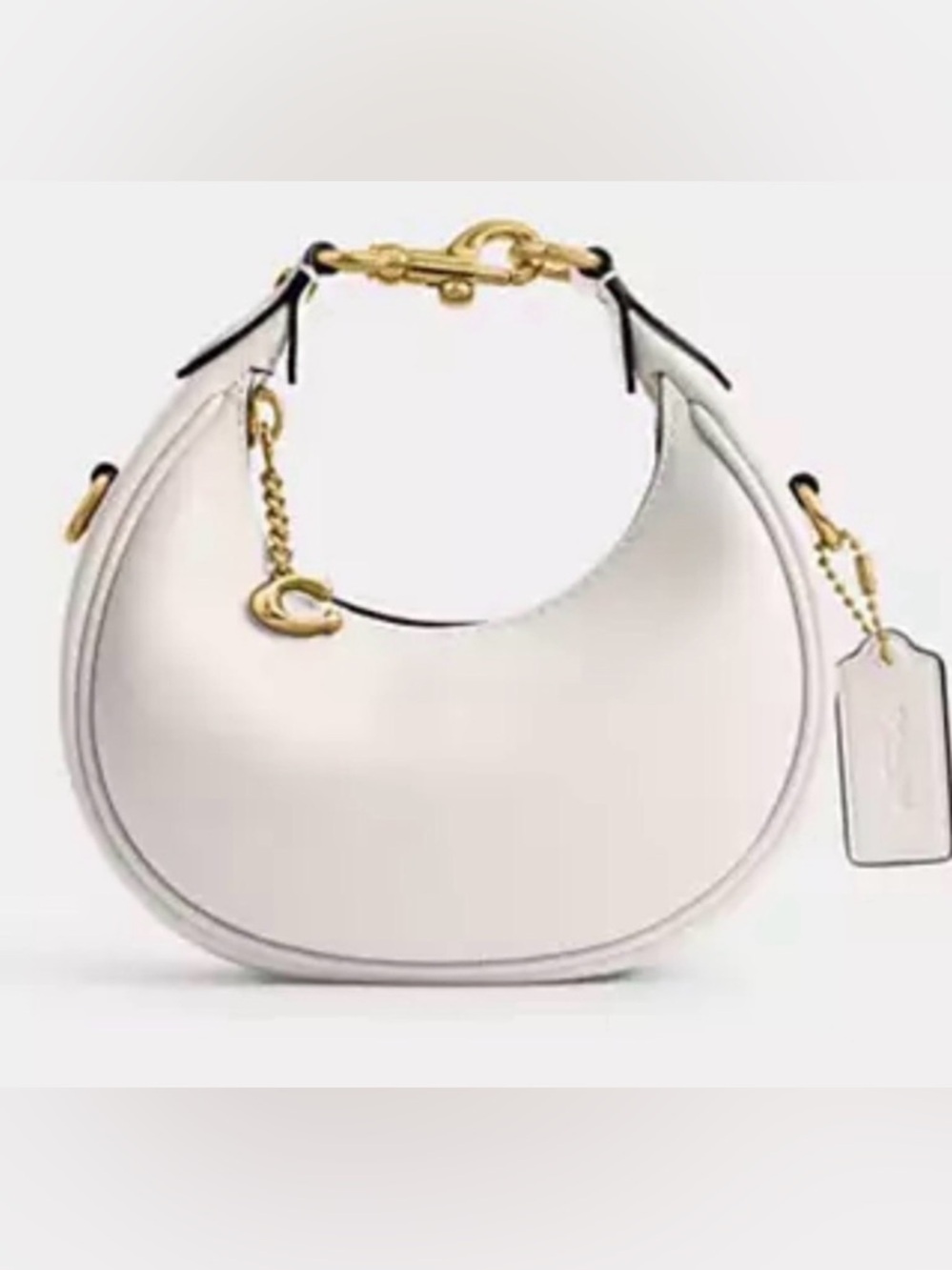💛 Coach NWT Chalk / White Jonie Bag with Crossbody Strap and Gold Hardware